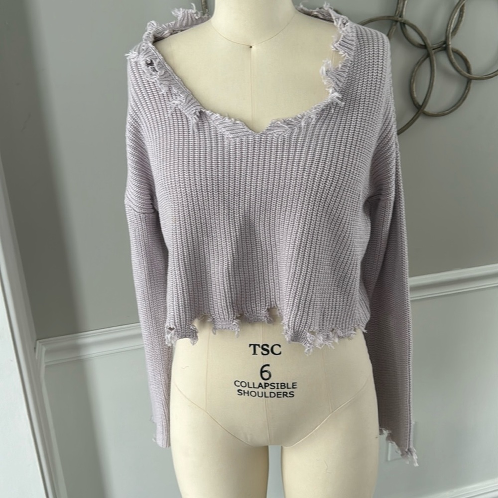 Spring light purple sweater!